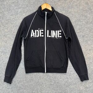 Vintage Adeline Sweatshirt Womens Small Embroidered Skate 90s Full‎ Zip Made USA